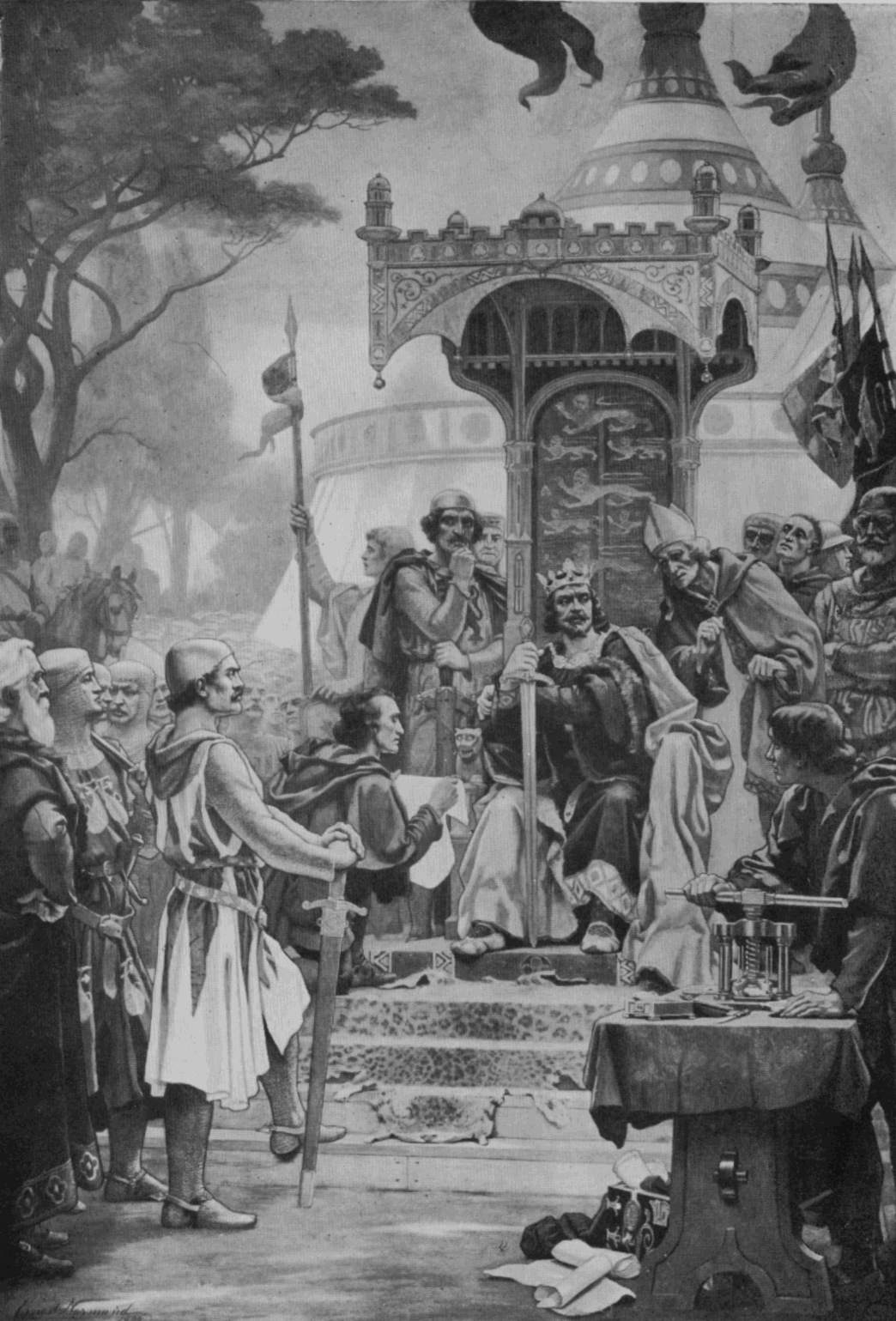 King John at the granting of Magna Carta in 1215