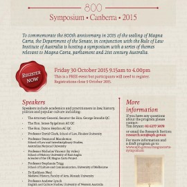 Magna Carta Symposium Canberra